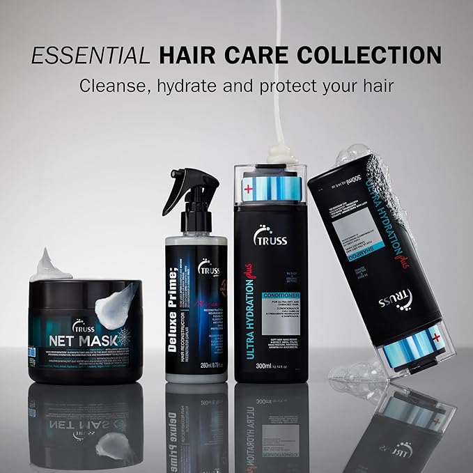 TRUSS Ultra Hydration PLUS Shampoo - For Color and Chemical Treated Hair - Restores Elasticity, Revitalizes, Adds Body & Shine to All Hair Types & Textures-Velvo Beauty