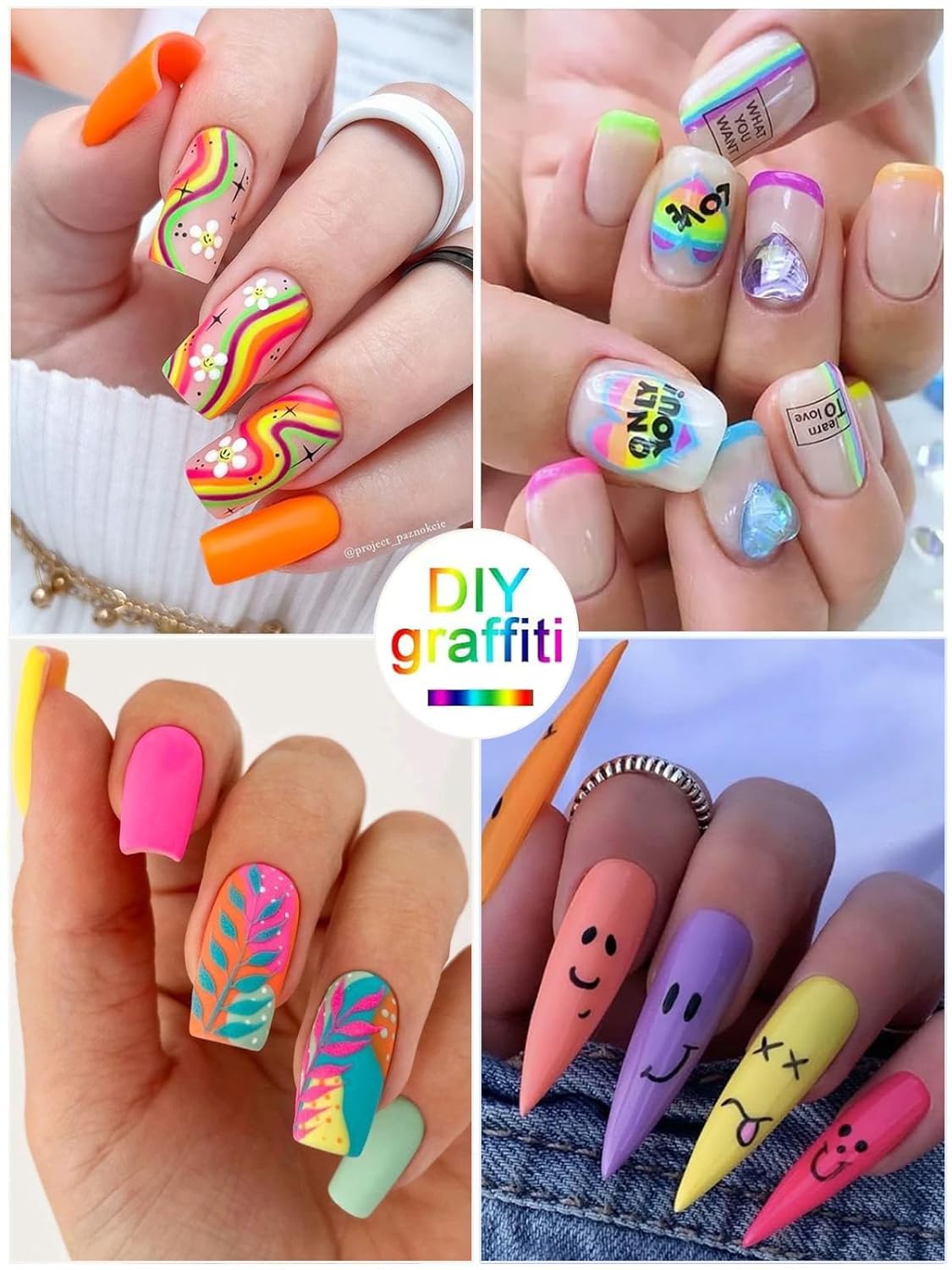 12 Color 3D Nail Art Pens Set, Kalolary Nail Pens Nail Point Graffiti Dotting Pen Drawing Painting Liner Brush for DIY Nail Art Beauty Adorn Manicure Tools-Velvo Beauty