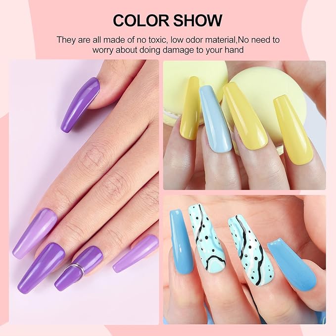 COSCELIA 53ps Gel Nail Polish Kit with U V light and Drill Starter Kit 35 Summer Colors Gel Polish 5pcs Top Base Coat LED Lamp Nail Art All Seasons Gel Manicure Kit Gifts for Women-Velvo Beauty