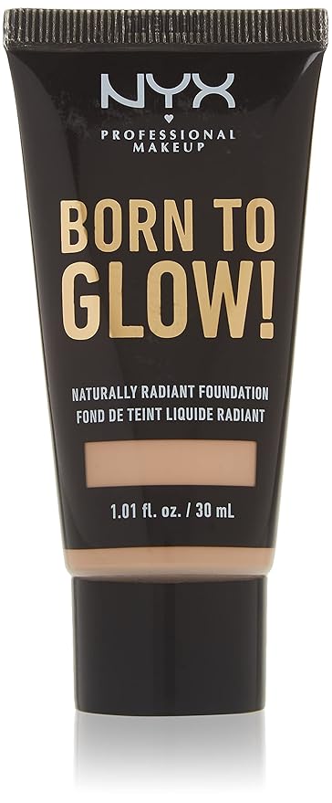 NYX PROFESSIONAL MAKEUP Born To Glow Naturally Radiant Foundation, Medium Coverage - Porcelain-Velvo Beauty
