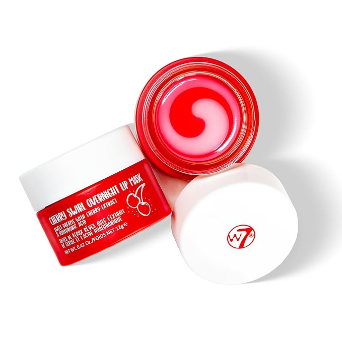 W7 Sweet Dreams Overnight Cherry Swirl Lip Mask - Cherry Extract & Hyaluronic Acid - For Hydrated, Full Looking & Irresistible Lips-Velvo Beauty