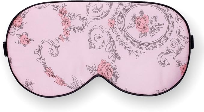 100% Pure Silk Eye Mask Sleep Eye Mask Eye Cover Eyeshade Sleeping Eye Mask Floral Colors (#1)-Velvo Beauty