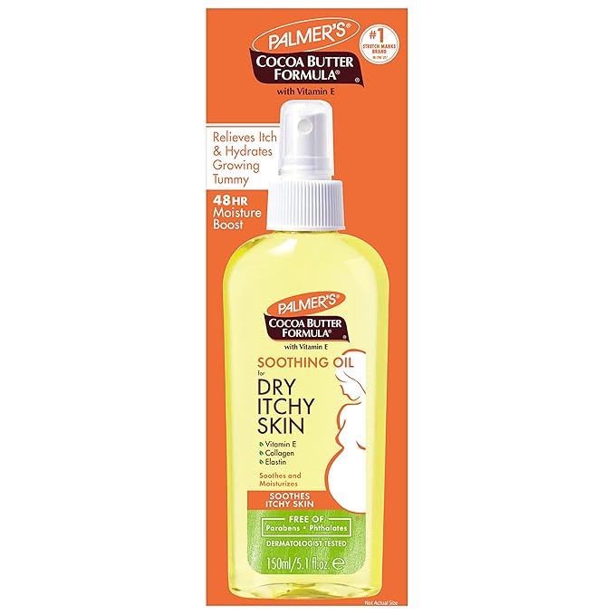 Palmer's Cocoa Butter Formula Massage Lotion For Stretch Marks, Pregnancy Skin Care & Cocoa Butter Formula Soothing Oil with Vitamin E, Dry, Itchy Skin Relief-Velvo Beauty