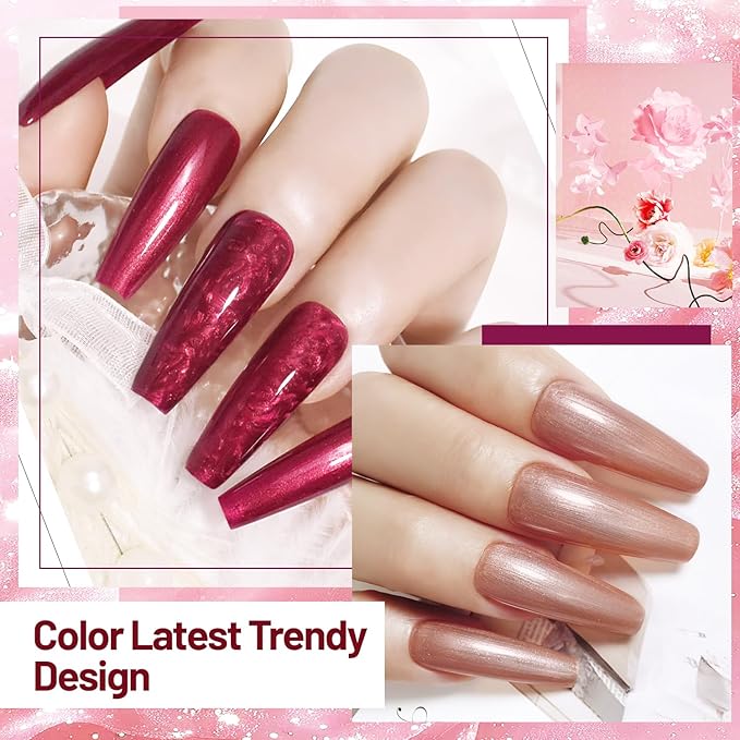 10ml Glitter Nail Polish Set 6 Colors Glitter Red Pink White Nail Polish Set for Nail Art-Velvo Beauty