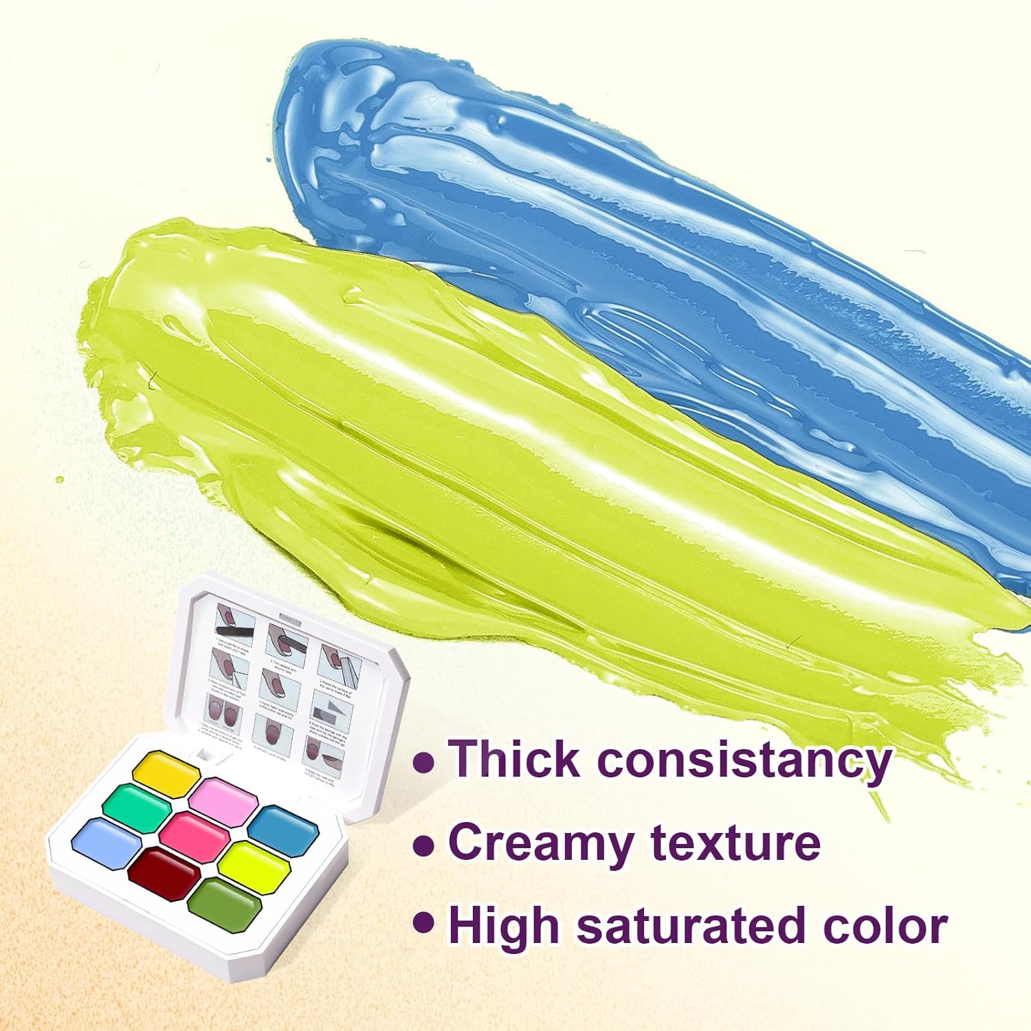 Gradient Painting Gel, 9 Bright Colors Ombre Gel Nail Polish Light Blue Pink Pigment Pat Nails Aura Nails French Manicure Soak Off UV Long-lasting No-wipe Home Salon DIY Nail Art ChromaGlow-Velvo Beauty