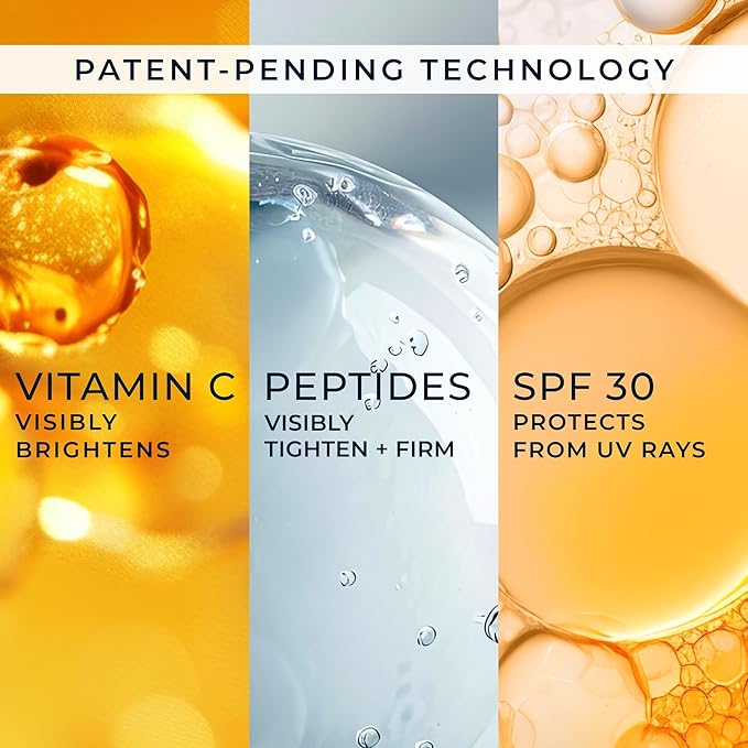 RoC Multi Correxion Revive + Glow Vitamin C Sunscreen Broad Spectrum SPF 30 Face Moisturizer (1.7 oz) with Retinol Eye Cream Packette-Velvo Beauty