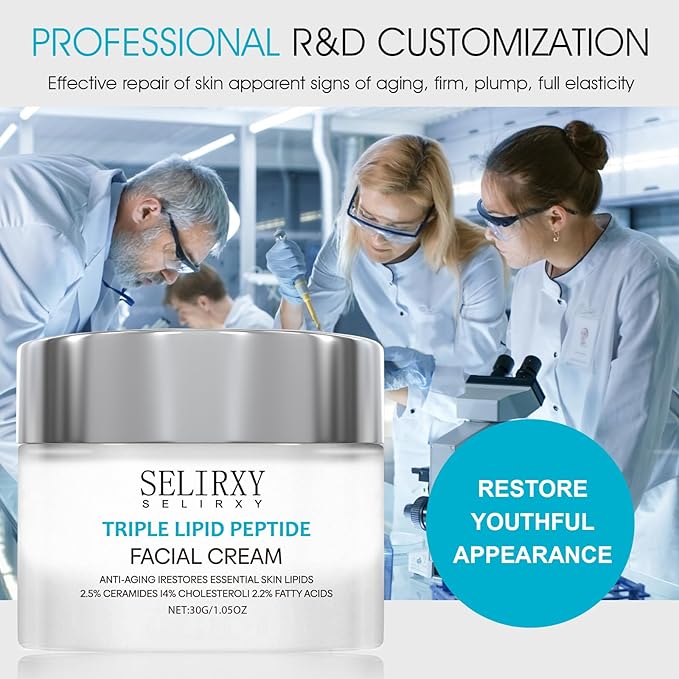 Nodfens Triple Lipid Peptide Cream for Anti-Aging - Restores & Repairs Mature Skin for Radiant, Smooth Complexion - Advanced Strength Recovery Face Moisturizer Cream-Velvo Beauty