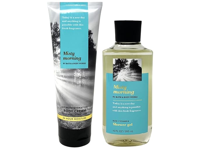 Misty Morning Duo Gift Set - Includes Ultimate Hydration Body Cream and Shower Gel - Full Size-Velvo Beauty