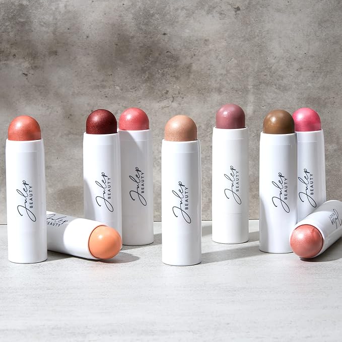 Skip The Brush Contour Duo - Cream to Powder Multi-Purpose Makeup Sticks - Pigmented, Buildable Color for Eyes, Cheeks, and Lips - Desert Rose + In Paradise-Velvo Beauty