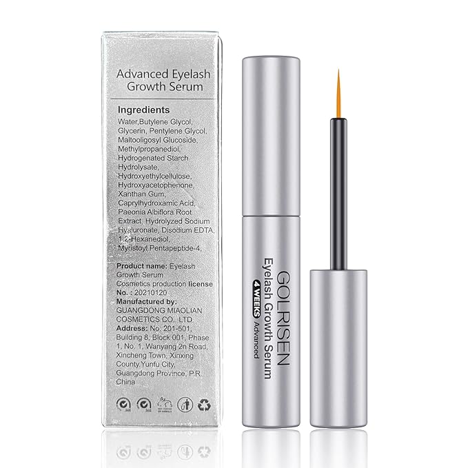 Eyelash Growth Serum, Advanced Lash Serum For Eyelash Growth with Myristoyl Pentapeptide-4 Lash Enhancing Serums For Thicker, Longer Lashes (4ml)-Velvo Beauty