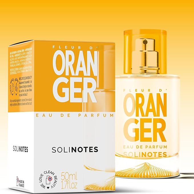 Solinotes Orange Blossom Perfume for Women & Men, 1.7 Fl Oz/ 50 ML Eau De Parfum, Delicate Floral and Soothing Scent with Premium Ingredients - Clean Perfume, Cruelty Free, Vegan, Made in France-Velvo Beauty