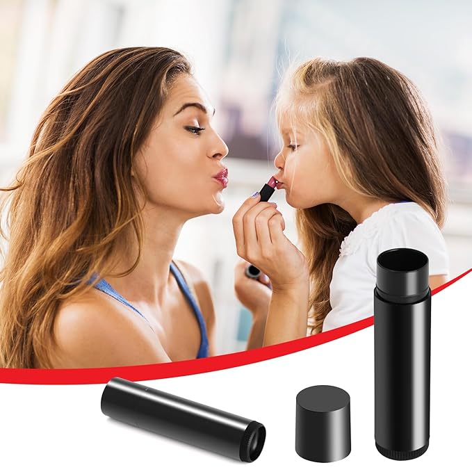 25PCS 3/16 Oz (5.5 ml) Twist up Lip Balm Tubes,Empty Lip balm containers, Echapstick tubes empty, Refillable Lip Balm Bottles, for DIY Homemade Lipsticks,Chapsticks,Homemade Solid Perfume, Black-Velvo Beauty