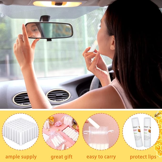 Demissle 150 Pcs Unlabeled Lip Balm Bulk Chapped Stick Blank Mini Lip Balm Gifts Moisturizing Lip Balms Favors for Women Homeless Wedding Bridal Shower Favors Baby Shower Guests Favors(Honey)-Velvo Beauty
