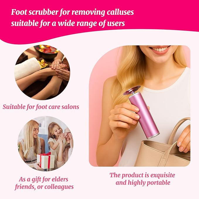 Electric Foot Callus Remover with 80pcs Sandpape Discs, Professional 800RPM Aluminum, Callus Remover for Feet Pedicure Tool for Dead Skin and Calluses, Stepless Speed Control Foot File 2 in 1-Velvo Beauty