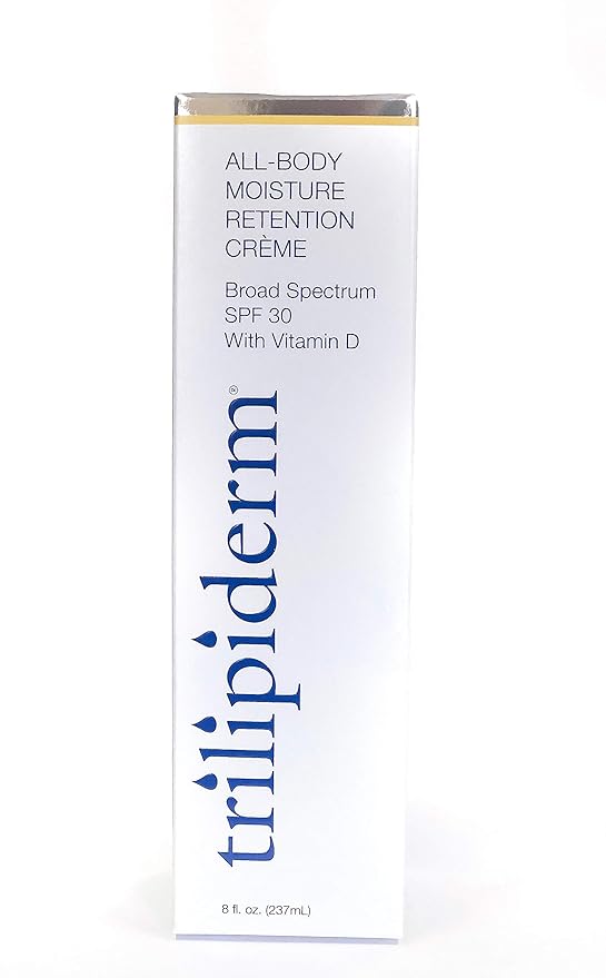 Trilipiderm Moisturizing Sunblock 8oz All Day Hydration for Body and Face, Vitamin D Enriched Broad Spectrum Sunscreen, Two Pack-Velvo Beauty