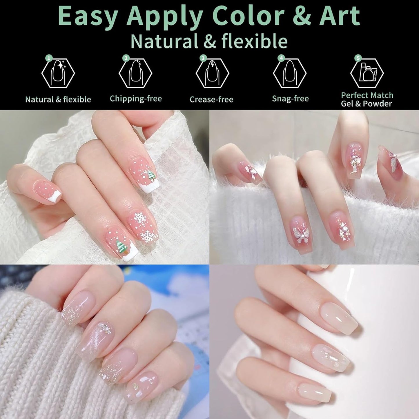 Extra Short Square Nail Tips, 216pcs Acrylic Soft Fake Nails Gel Nail Tips, Full Cover Pre-Shaped Matte Clear Press on Nails for Extension, Diy at Home Manicure 12 Sizes-Velvo Beauty