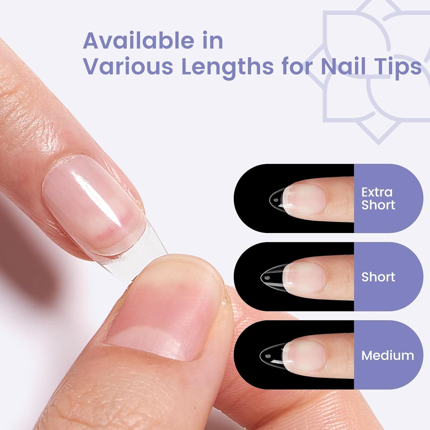 Medium Almond Nail Tips: 240PCS Soft Gel Clear Almond Pre-Shaped Nails Tips, 12 Sizes Full Cover Fake Press on Nails for Acrylic Nail Tip Home DIY Salon Nails-Velvo Beauty