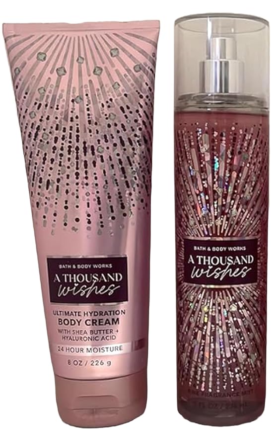 Bath & Body Works - Signature Collection - A Thousand Wishes- Gift Set- Fine Fragrance Mist & Ultra Shea Body Cream by Bath & Body Works-Velvo Beauty