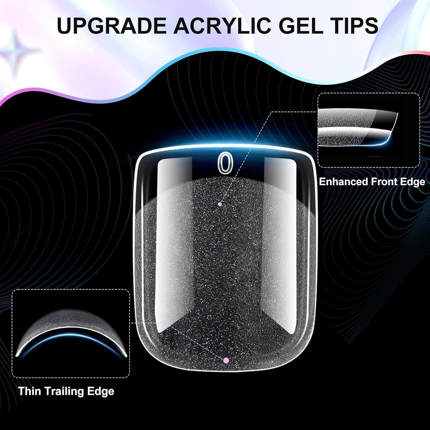 Short Nail Tips Extra Short Square Soft Gel Nail Tips 240Pcs Fake Nails Pre-Shaped Half Matte Acrylic Full Cover Clear Pre Etched Nails for Nail Extension Manicure Home DIY Salon 12 Sizes Gelly Tips-Velvo Beauty