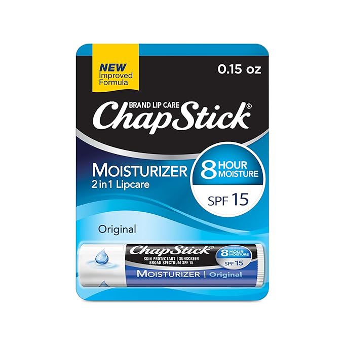 ChapStick Moisturizer Original Lip Balm Tube, SPF 15 and Skin Protectant - 0.15 Oz-Velvo Beauty