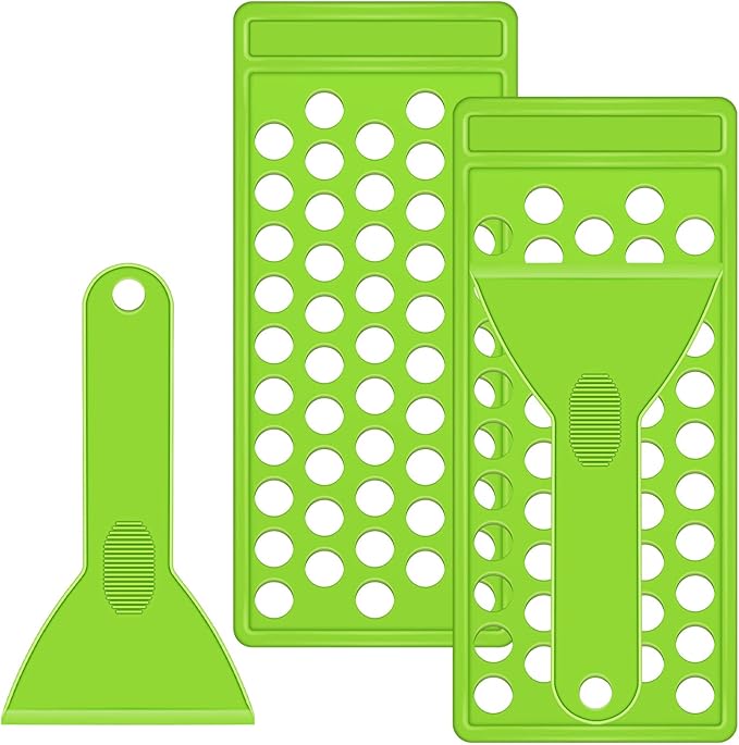 Maitys 2 Sets Lip Balm Tray and Spatula Portable Lip Balm Filling Tray and Spatula Set Lip Balm Tube Holder Lip Balm Tubes Tray Lip Balm Containers Lip Gloss Making Kit(Green)-Velvo Beauty