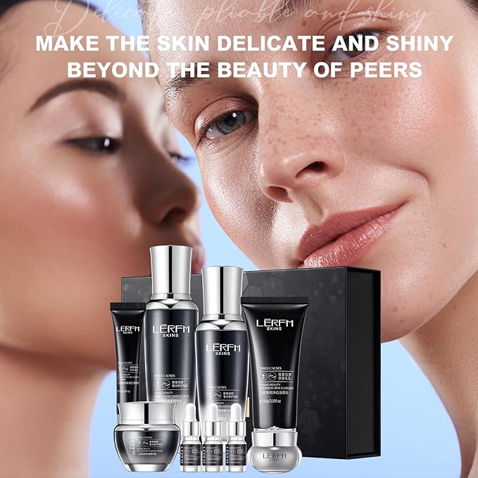 woolly Skincare sets COPPER TRIPEPTIDE-1 Day and night beautyessence 9-Pcs set box care process contains moisturize and nourishmake the skin soft and smooth-Velvo Beauty