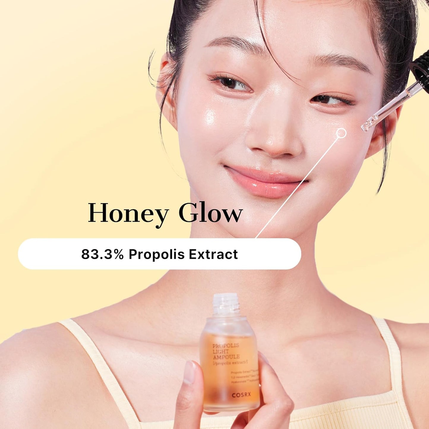 COSRX Propolis Ampoule, Glow Boosting Serum for Face with 73.5% Propolis Extract, 1.01fl.oz/30ml, Hydrating Essence for Sensitive Skin, Fine Lines, Uneven Skintone, Korean Skincare-Velvo Beauty
