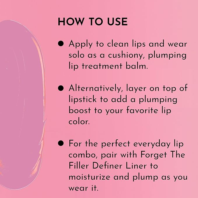 LAWLESS Forget the Filler Lip Plumping Line Smoothing Tinted Balm, Cupid, Pink, 0.09 Ounce-Velvo Beauty