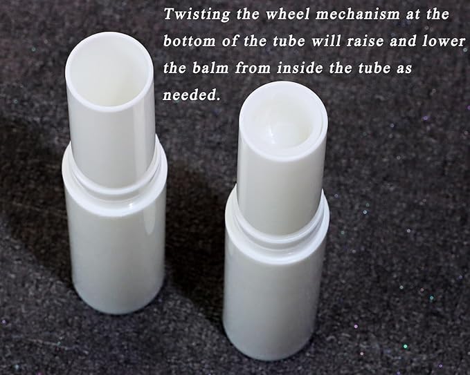 0.14oz Empty Flavored Lip Balm Container Tubes Plastic Homemade Moisturizing Lip Stick with Caps Bulk Fit for Women Adult DIY Making Supplies, 25 Count (White)-Velvo Beauty
