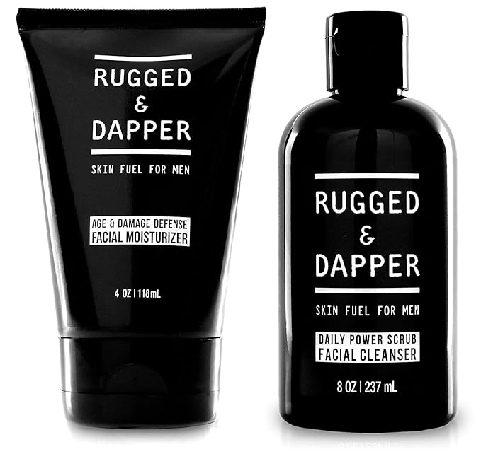 Daily Duo Skincare Set for Men | Includes Age + Damage Defense Moisturizer & Daily Power Scrub Face Wash-Velvo Beauty