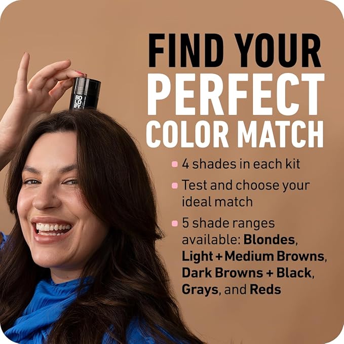 Boldify Hair Fibers Color Sample Kit - Fill In Thinning and Fine Hair for an Instantly Fuller, Thicker Look - 14 Shades for Women & Men - Light + Medium Browns-Velvo Beauty
