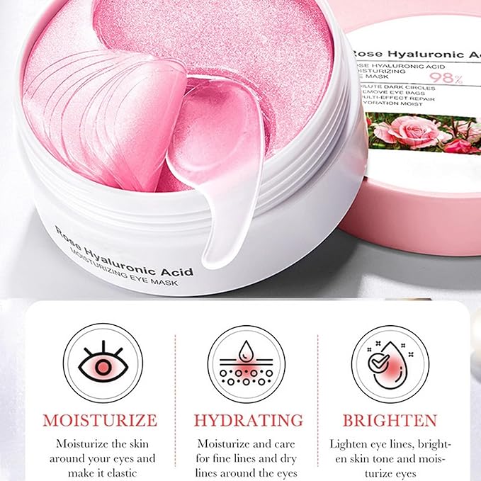 Under Eye Patches, Eye Mask, Reduce Puffy Eyes, Dark Circles, Eye Bags, Eye Patches with Collagen, Anti-Aging Rejuvenating Moisturizing Skin Care for Anti-Wrinkle Eye Masks 60PCS-Velvo Beauty