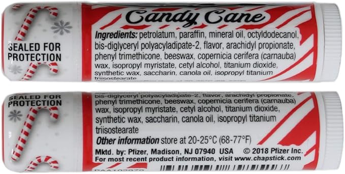 ChapStick Candy Cane, 0.15 Ounce (Pack of 2)-Velvo Beauty