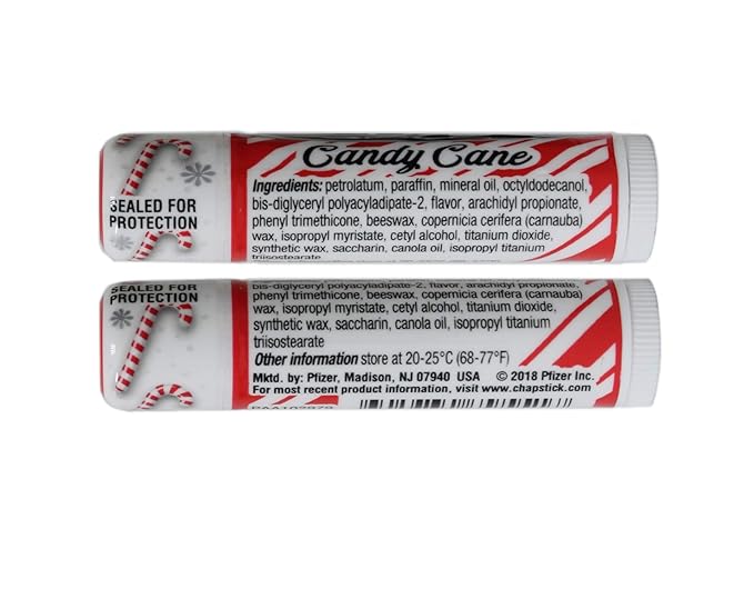 ChapStick Limited Edition Candy Cane, 12CT REFILL .15OZ-Velvo Beauty