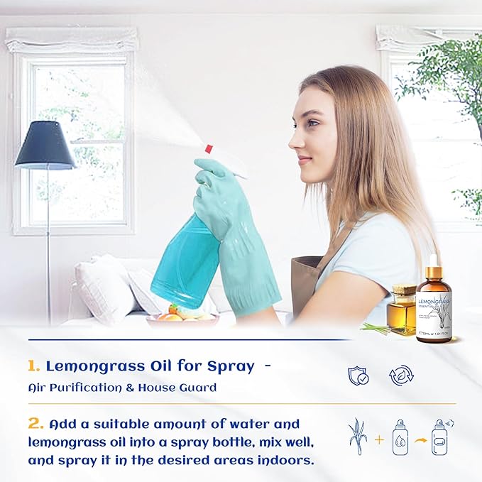 HIQILI 1 Fl Oz Lemongrass Essential Oil, 100% Pure Natural Undiluted for Diffuser, Hair - 30ml-Velvo Beauty