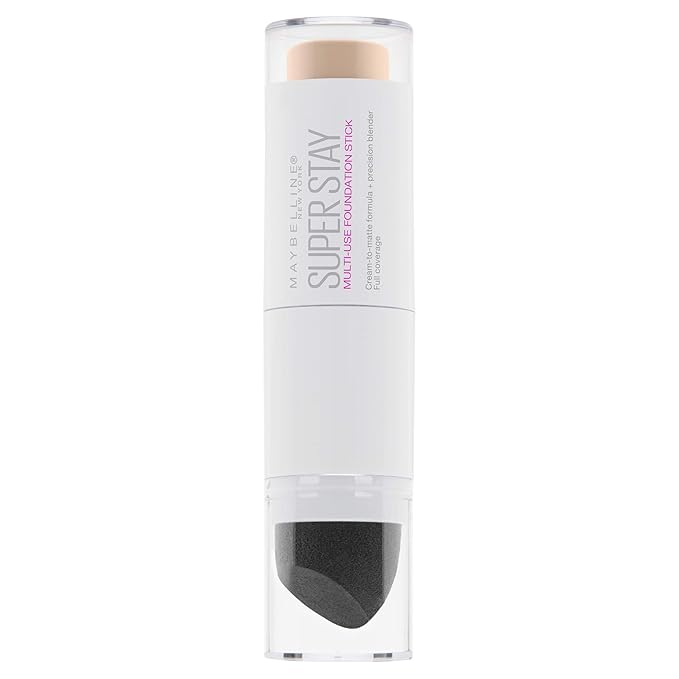 Maybelline New York Super Stay Foundation Stick For Normal to Oily Skin, Natural Ivory, 0.25 oz.-Velvo Beauty