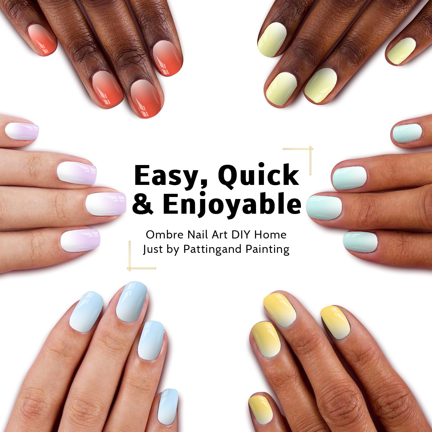 Sponge Pat Paint Nail Gel, 9 Colors Ombre Nails Gradient Gel Nail Blush Blooming Aura Nails Drawing Stripper Floral Painting Nail Art, No Wipe, UV/LED Curing (9 Colors A)-Velvo Beauty