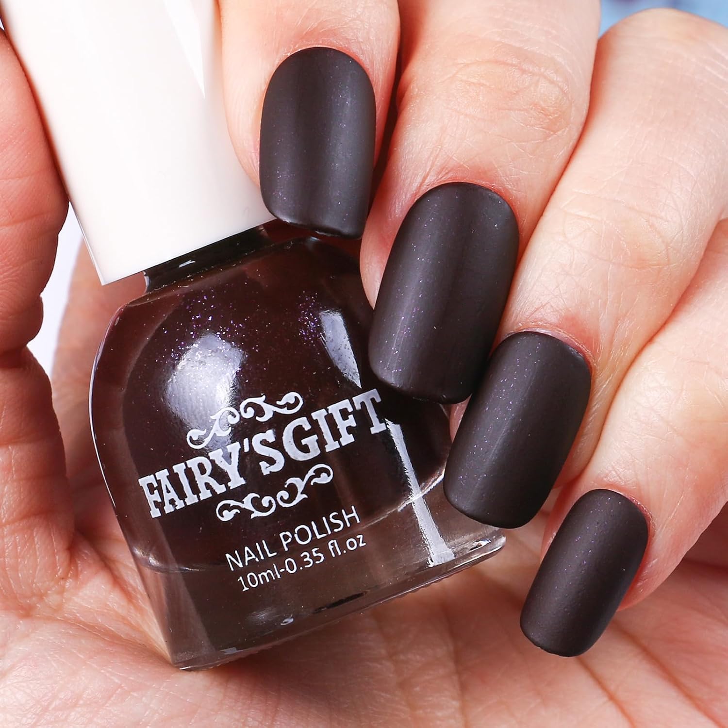 Major Dijit Matte Nail Polish Air Dry Nail Art Varnish (Deep Brown, 10 ML)-Velvo Beauty