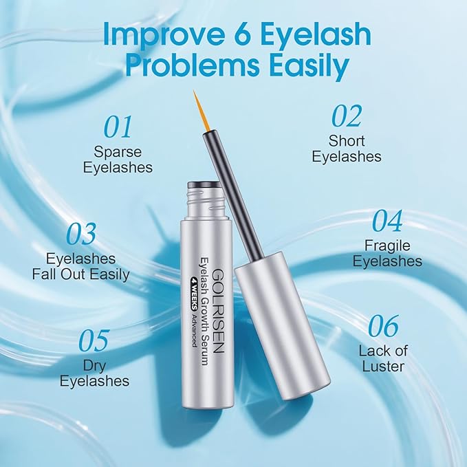 Eyelash Growth Serum, Advanced Lash Serum For Eyelash Growth with Myristoyl Pentapeptide-4 Lash Enhancing Serums For Thicker, Longer Lashes (4ml)-Velvo Beauty