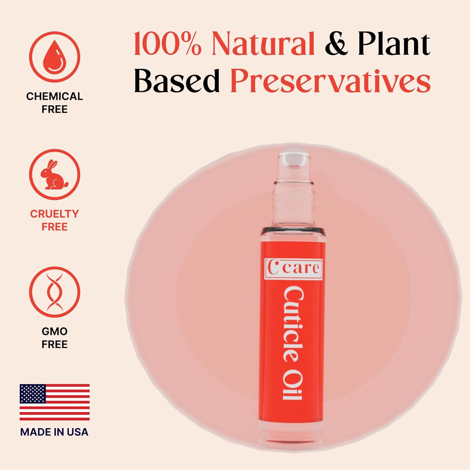 C CARE Pomegranate and Fig Roll-On Cuticle Oil | Natural Revitalizing Hydrating Nail Oil | Repaires Cuticles Overnight | Remedy For Damaged Skin And Thin Nails | Paraben Cruelty Free Formula | 10ml-Velvo Beauty