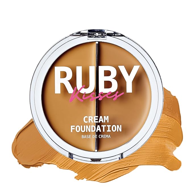 Ruby Kisses 3D Face Creator Cream Foundation & Concealer, 12 Hours Long Lasting, Medium to Full Coverage, Non-Greasy, Ideal for Makeup & Contour Palette (Level 6)-Velvo Beauty