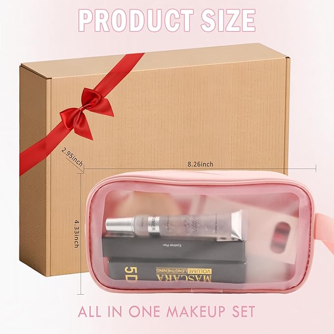 All in One Makeup Set Kit for Women Full Kit,Makeup Gift Kit with Everything,Mascara Eyebrow Eyeliner Eyeshadow Foundation Face Primer Lip Oil Lip Gloss Blush Highlighter Palette for Women Teens-Set A-Velvo Beauty