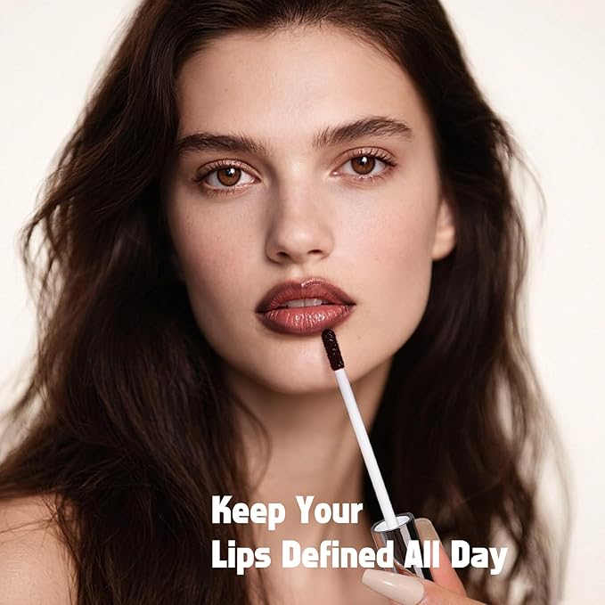 KIMUSE Peel Off Lip Liner Stain, Long Lasting Lip Tint Stain Peel Off, Waterproof, Transfer-Proof, Highly Pigmented Color Peel Off Lip Stain Liner, Matte Finish-Velvo Beauty