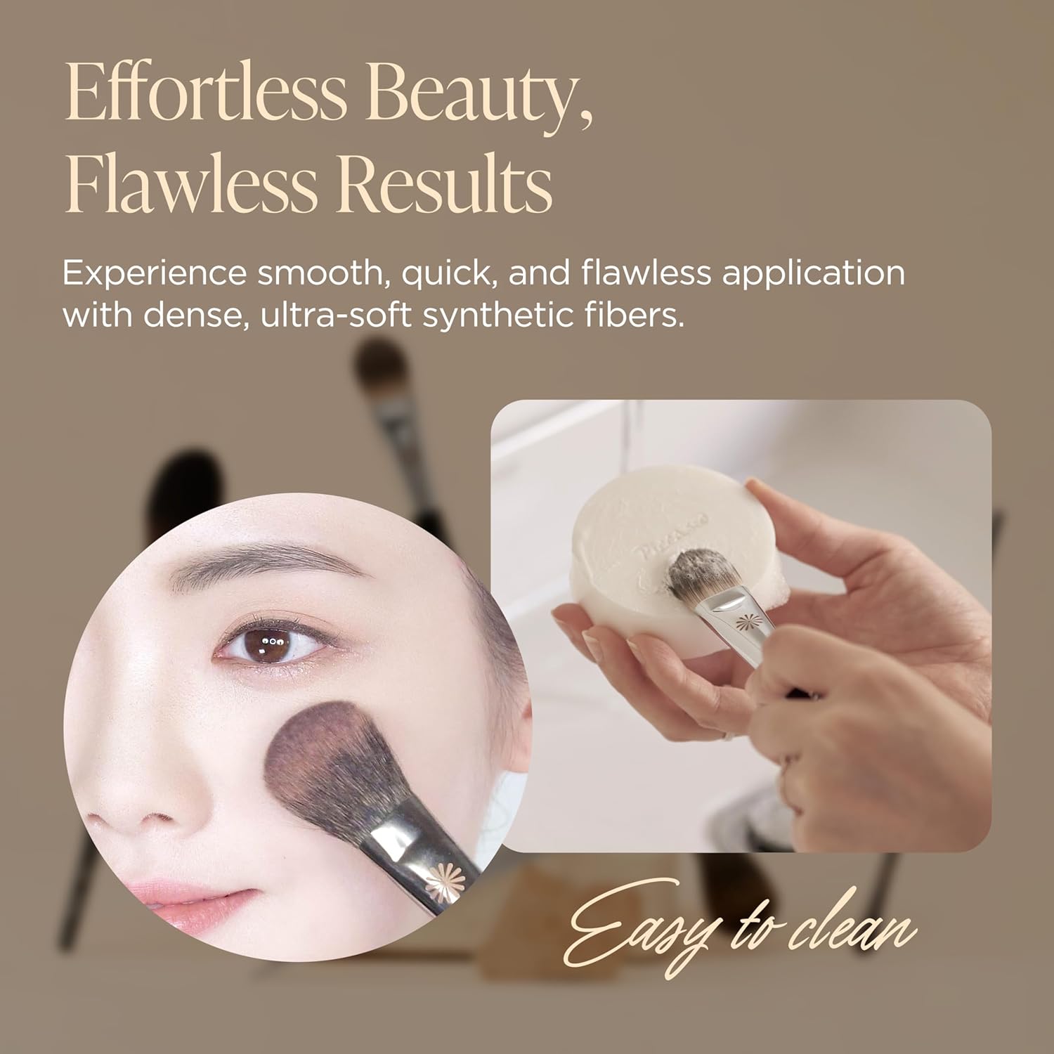 Piccasso 108 Blusher Brush – Soft Gray Squirrel Hair for Smooth and Natural Cheek Makeup, Fluffy Powder Applicator with Excellent Color Payoff, Small Face Brush for Daily Use, Professional Beauty-Velvo Beauty