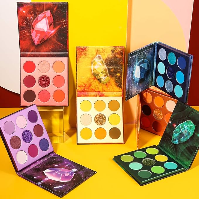 docolor Eyeshadow Palette 54Colors Gemstone Eye Shadow Palette Highly Pigmented Mattes Glitter Shimmers Smokey Cream Powder Blendable Long Lasting Waterproof Colorful Professional Makeup Palette-Velvo Beauty