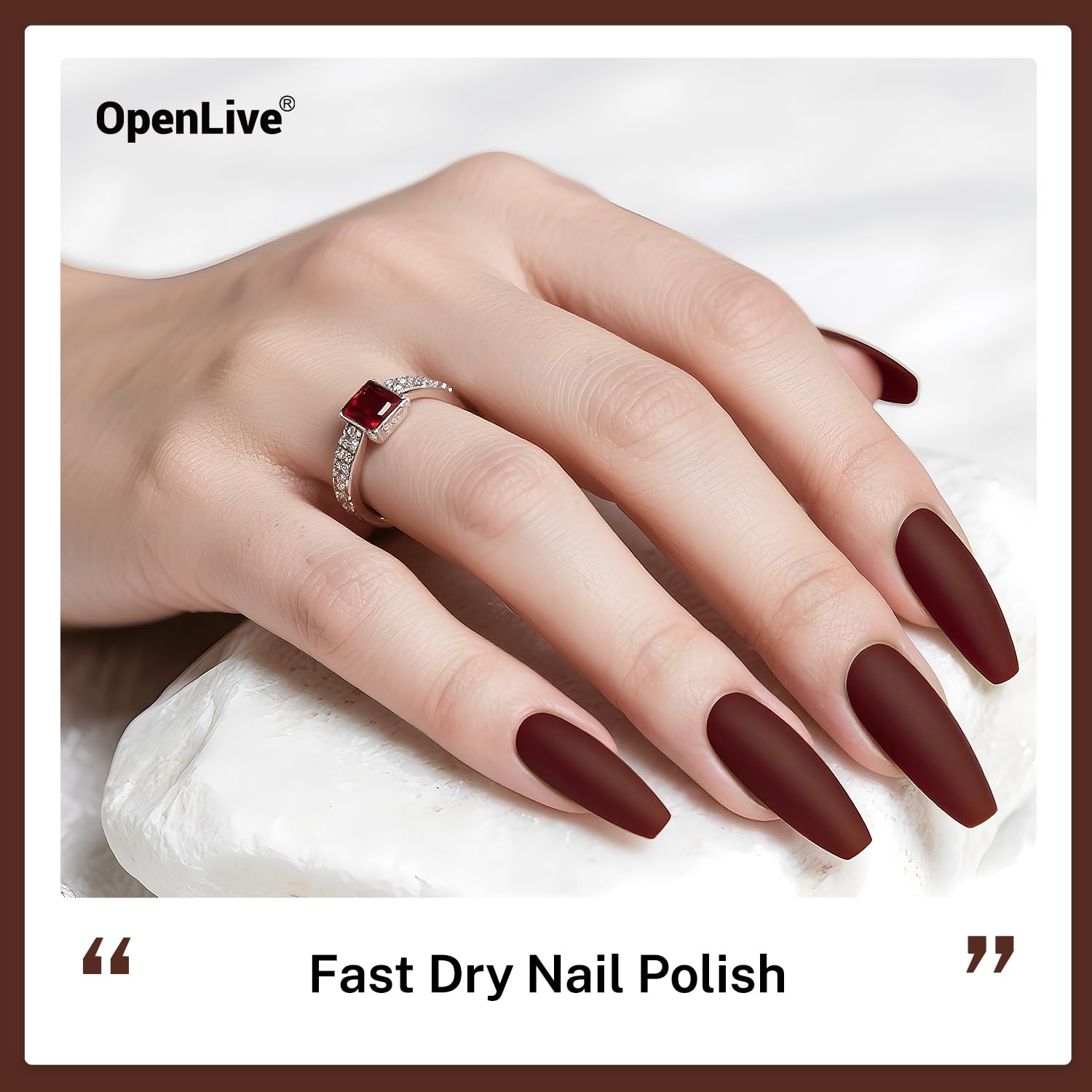 16.5ml Brown Nail Polish Large Volume Quick Drying Nail Polish, Fast Drying and Long Lasting Color Nail Art DIY Home Manicure Gift for Women-Velvo Beauty