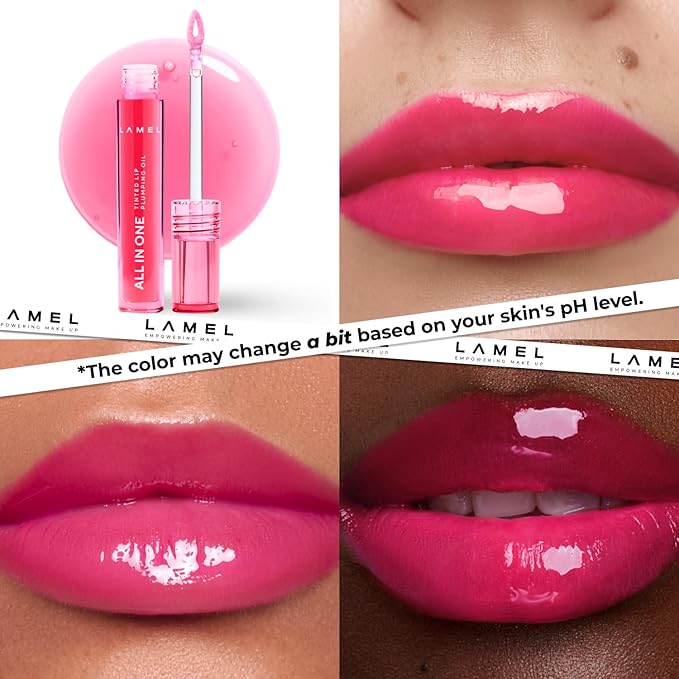 All-in-One Lip Tinted Plumping Oil - Universal Color & Moisture, Soft Balm for Day & Night Use, Lip Mask&Lip Gloss - Long-Lasting & Scented, Watermelon 403-3ml/0.1fl.oz-Velvo Beauty