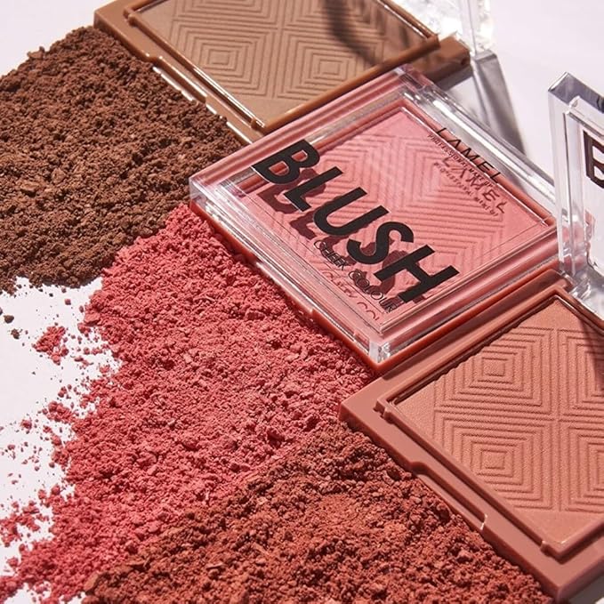 Lamel Blush Cheek Rouge Color Mini - Blendable Natural Blush Powder - Enhances & Defines Shapes & Features - Shading & Contouring Powder Blush - 4 Universal Shades - № 402 (Rouge) - 3.8g / 0.13 oz-Velvo Beauty