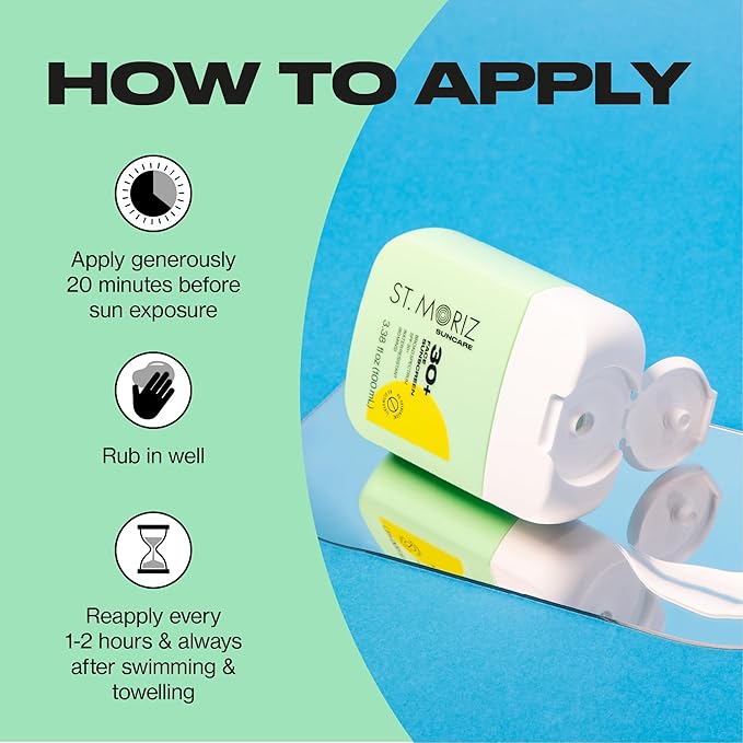 St Moriz Suncare SPF - Sunscreen - Broad Spectrum Protection Water Resistant Sunscreen Moisturizing Lotion + Vitamin E - Oxybenzone & Octinoxate Free - Vegan - Face, 30, Sun Protection Factor (SPF)-Velvo Beauty