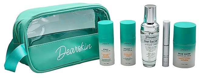 Eyelashes, Eyes & Face Skincare Gift Set: Gift her Glow with Hyaluronic Facial Serum Vitamin C Eye Gel Eyelashes Serum and Water Gel Cream-Velvo Beauty